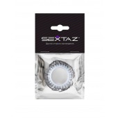 Эластичное эрекционное колечко с черными «ресничками» - Sextaz - в Ярославле купить с доставкой