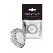 Эластичное эрекционное кольцо с длинными черными «ресничками» - Sextaz - в Ярославле купить с доставкой