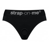Черные трусики для насадок Heroine Lingerie Harness - size XL - Strap-on-me - купить с доставкой в Ярославле