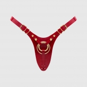 Красный пояс для фиксации насадок Strap-On-Me Leatherette Harness Fabulous - Strap-on-me - купить с доставкой в Ярославле