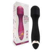 Черный силиконовый wand-вибратор - 18,5 см. - Erokay