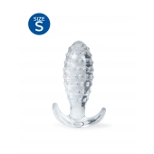 Прозрачная анальная пробка с шишечками - 6,5 см. - Sex Expert