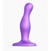 Фиолетовая насадка Strap-On-Me Dildo Plug Curvy size S - Strap-on-me - купить с доставкой в Ярославле