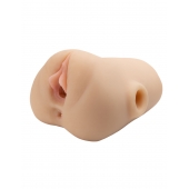 Телесный мастурбатор с вибрацией Double Pounder Vibrating Squeeze Stroker - Pipedream - в Ярославле купить с доставкой