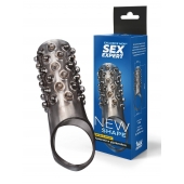 Дымчатая насадка на пенис с выпуклостями - 12 см. - Sex Expert - в Ярославле купить с доставкой