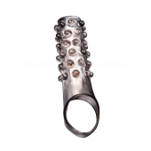 Дымчатая насадка на пенис с выпуклостями - 11 см. - Sex Expert - в Ярославле купить с доставкой