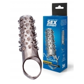 Дымчатая насадка на пенис с шипами и выпуклостями - 12 см. - Sex Expert - в Ярославле купить с доставкой