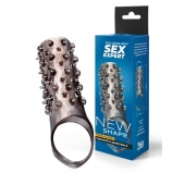 Дымчатая насадка на пенис с шипами и выпуклостями - 12,5 см. - Sex Expert - в Ярославле купить с доставкой