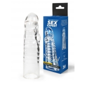 Прозрачная закрытая насадка на член - 15 см. - Sex Expert - в Ярославле купить с доставкой