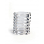 Прозрачная сквозная насадка на пенис с ребрышками - Sex Expert - в Ярославле купить с доставкой