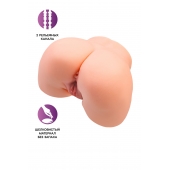 Телесный мастурбатор в форме попки с 2 любовными входами - No Name - в Ярославле купить с доставкой