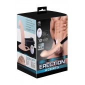 Телесный полый страпон с вибрацией Erection Agents - 24,1 см. - NMC - купить с доставкой в Ярославле