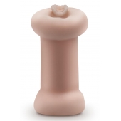 Телесный люминесцентный двусторонний мастурбатор Tasha - Blush Novelties - в Ярославле купить с доставкой