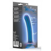 Синяя насадка с гладкой поверхностью Surrender 5.75 Inch Intermediate Pegging Dildo - 14,6 см. - Blush Novelties - купить с доставкой в Ярославле