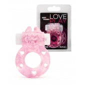 Розовое эрекционное виброкольцо в форме зайчика - 1137 - в Ярославле купить с доставкой