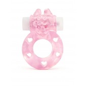 Розовое эрекционное виброкольцо в форме зайчика - 1137 - в Ярославле купить с доставкой