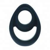 Черное эрекционное кольцо Double Ergo Silicone Cockring - Shots Media BV - в Ярославле купить с доставкой