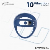 Синее интерактивное эрекционное виброкольцо Rank - Intoyou - в Ярославле купить с доставкой