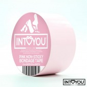 Розовый скотч для фиксации Non-Sticky Bondage Tape - 15 м. - Intoyou - купить с доставкой в Ярославле
