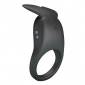 Черное перезаряжаемое виброкольцо Carlton - Baile - в Ярославле купить с доставкой