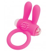 Розовое эрекционное виброкольцо A-toys с ушками - A-toys - в Ярославле купить с доставкой