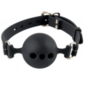 Силиконовый кляп-шар с отверстиями для дыхания Silicone Breathable Ball Gag Small - Pipedream - купить с доставкой в Ярославле
