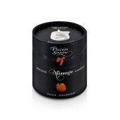 Массажная свеча с ароматом клубники Bougie de Massage Gourmande Fraise - 80 мл. - Plaisir Secret - купить с доставкой в Ярославле