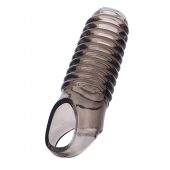 Дымчатая насадка с рёбрышками и подхватом мошонки ToyFa XLover - 12,5 см. - ToyFa - в Ярославле купить с доставкой