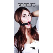 Чёрный кожаный чокер-кляп Tyra Black - Rebelts - купить с доставкой в Ярославле