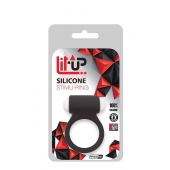 Чёрное эрекционное виброкольцо LIT-UP SILICONE STIMU RING 3 BLACK - Dream Toys - в Ярославле купить с доставкой
