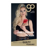 Пластиковая метелочка с красными пёрышками Small Feather Tickler - 32 см. - Blush Novelties - купить с доставкой в Ярославле
