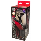 Пояс харнесс премиум класса WOMAN SIMPLEX(S) с 3 черными насадками - LOVETOY (А-Полимер) - купить с доставкой в Ярославле