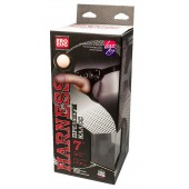 Кожаный пояс харнесс WOMAN LONG премиум класса с 3 насадками - LOVETOY (А-Полимер) - купить с доставкой в Ярославле