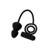 Чёрное эрекционное кольцо с вибростимулятором и анальным хвостом - Erotist Adult Toys - в Ярославле купить с доставкой