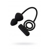 Чёрное эрекционное кольцо с вибростимулятором и анальным хвостом - Erotist Adult Toys - в Ярославле купить с доставкой