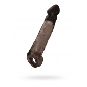 Чёрная насадка на пенис Tс подхватом - 19,5 см. - ToyFa - в Ярославле купить с доставкой