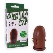 Коричневый латексный удлинитель пениса 2.5 in с шипиками - Sitabella - в Ярославле купить с доставкой