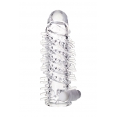 Насадка на пенис TOYFA A-Toys с вибропулей и шипами - 13,4 см. - A-toys - в Ярославле купить с доставкой