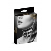 Чёрный тройной чокер с большим кольцом - Bijoux Pour Toi - купить с доставкой в Ярославле