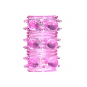 Розовая насадка на пенис Rings Armour - Lola Games - в Ярославле купить с доставкой