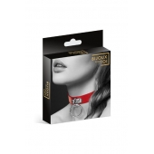 Красный узенький чокер с кольцом - Bijoux Pour Toi - купить с доставкой в Ярославле