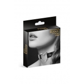 Чёрный чокер с кольцом в форме сердца - Bijoux Pour Toi - купить с доставкой в Ярославле