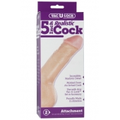 Насадка-реалистик для трусиков Vac-U-Lock 5  Realistic - 12,7 см. - Doc Johnson - купить с доставкой в Ярославле