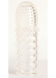 Прозрачная закрытая гелевая насадка - 13,5 см. - Toyfa Basic - в Ярославле купить с доставкой