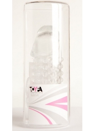 Гелевая прозрачная насадка с 2 отростками - 13 см. - Toyfa Basic - в Ярославле купить с доставкой