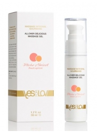 Универсальный массажный гель-смазка Allover Delicious Massage Gel с ароматом персика и аброкоса - 50 мл. - YESforLOV - купить с доставкой в Ярославле
