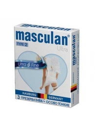 Ультратонкие презервативы Masculan Ultra Fine с обильной смазкой - 3 шт. - Masculan - купить с доставкой в Ярославле
