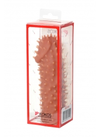 Телесная насадка на фаллос с имитацией шипов KOKOS Extreme Sleeve 07 - 14,7 см. - KOKOS - в Ярославле купить с доставкой