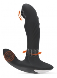 Черный вибромассажер простаты с функцией римминга Plug with Perineum Stimulator - 16,6 см. - Orion - в Ярославле купить с доставкой