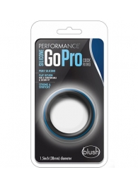 Черно-синее эрекционное кольцо Silicone Go Pro Cock Ring - Blush Novelties - в Ярославле купить с доставкой